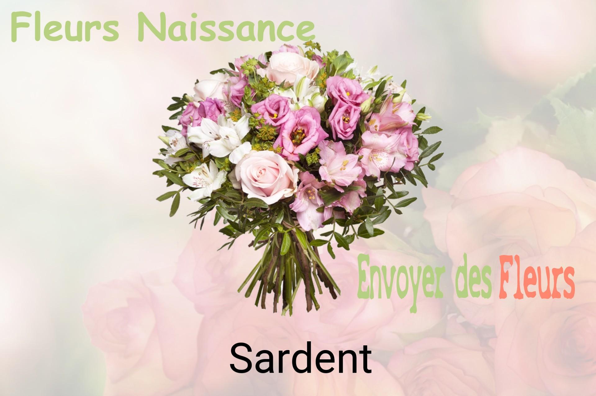 Bouquet de fleurs de naissance livré à Sardent